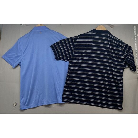 Izod‎ Golf Polo Shirt LARGE COOL FX Windowpane Striped Casual Dress LOT OF TWO - Picture 2 of 16